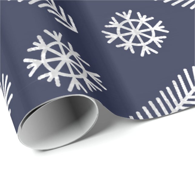 Weihnachtsbaum Weihnachtsfest im Glitzer Schneeflo Geschenkpapier (Rolleneckpunkt)