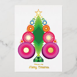 Weihnachtsbaum Weihnachtsfoil Gold Card Folien Feiertagskarte