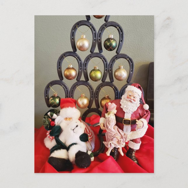 Weihnachtsbaum Weihnachtsfotografie Postkarte (Vorderseite)