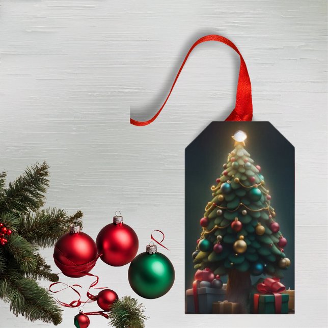 Weihnachtsbaum Weihnachtsgeschenk Tag Geschenkanhänger (Von Creator hochgeladen)