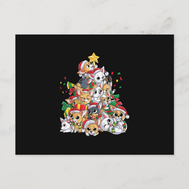 Weihnachtsbaum Weihnachtsgeschenk Weihnachtsjungs Ankündigungspostkarte (Vorderseite)