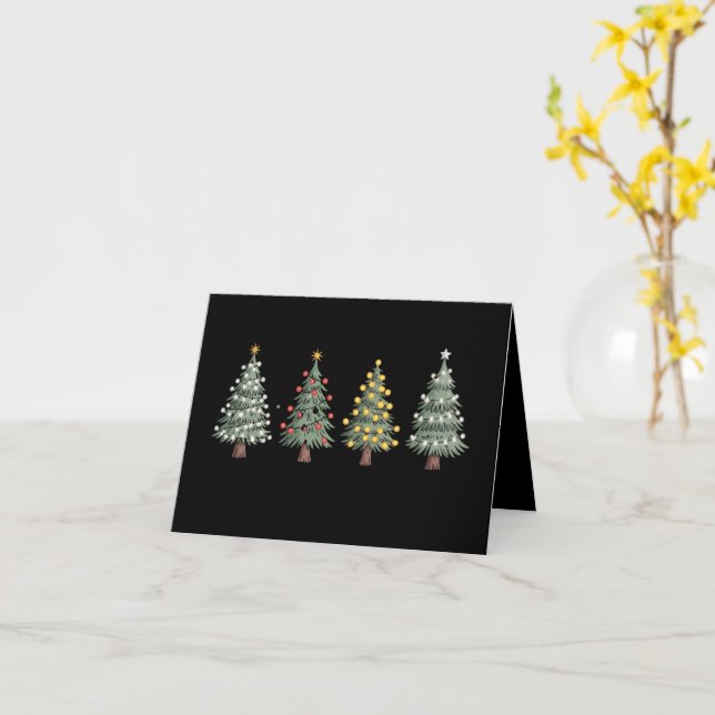 Weihnachtsbaum Weihnachtsgeschenk Winter Karte (Gelbe Blume)