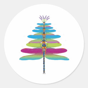 Weihnachtsbaum Weihnachtsinsekten Lover Xmas Runder Aufkleber