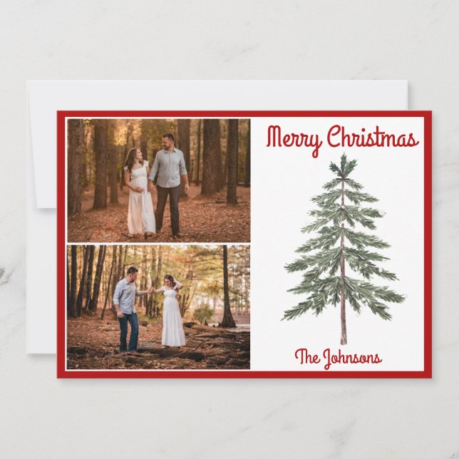 Weihnachtsbaum Weihnachtskarte Feiertagskarte (Vorderseite)