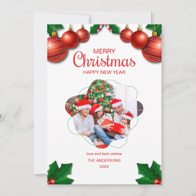 Weihnachtsbaum Weihnachtskarte in Aquarellen Einladung (Vorderseite)