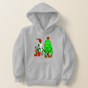 weihnachtsbaum weihnachtsmann kuh hoodie