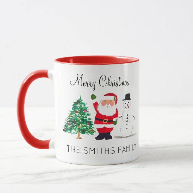 Weihnachtsbaum Weihnachtsmann Tasse (Links)
