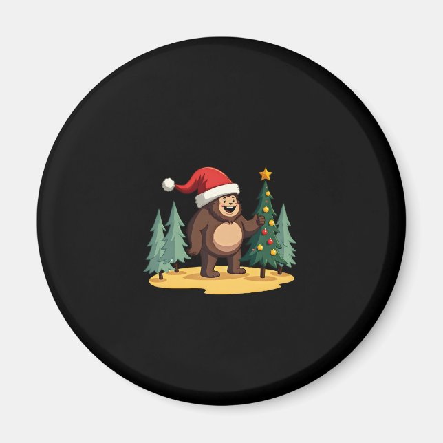 Weihnachtsbaum-Weihnachtsmannmütze (1) Magnet (Vorne)