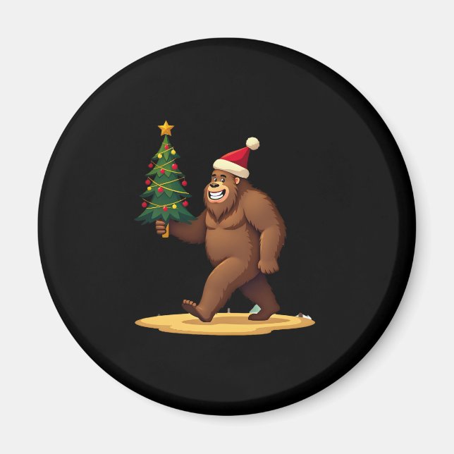 Weihnachtsbaum-Weihnachtsmannmütze (1) Magnet (Vorne)