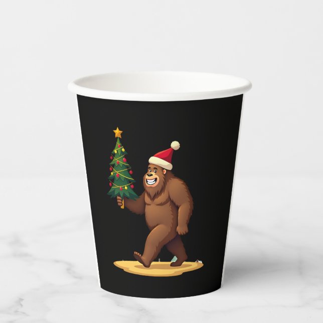 Weihnachtsbaum-Weihnachtsmannmütze (1) Pappbecher (Vorderseite)
