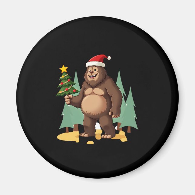 Weihnachtsbaum-Weihnachtsmannmütze (3) Magnet (Vorne)