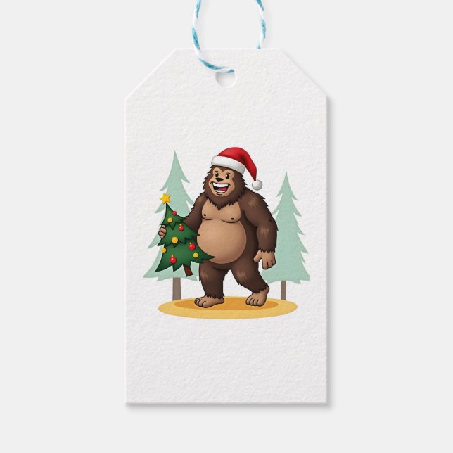 Weihnachtsbaum-Weihnachtsmannmütze (5) Geschenkanhänger (Vorderseite)