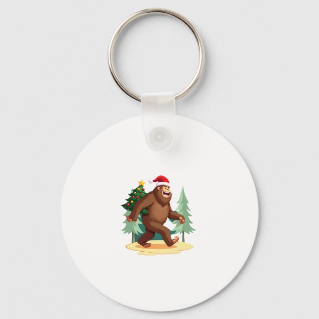 Weihnachtsbaum-Weihnachtsmannmütze (5) Schlüsselanhänger (Vorderseite)