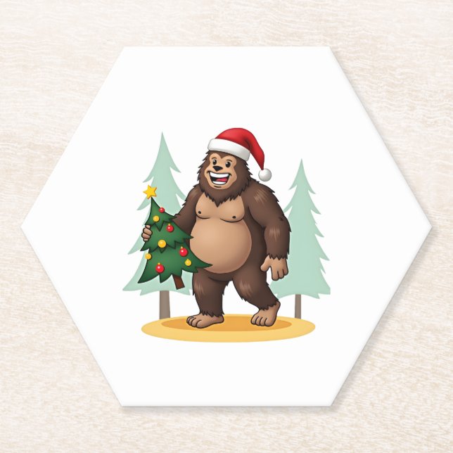 Weihnachtsbaum-Weihnachtsmannmütze (5) Untersetzer (Vorderseite)