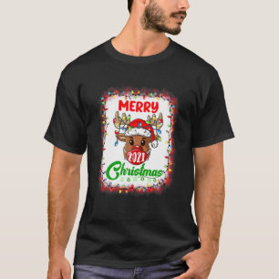 Weihnachtsbaum Weihnachtsmannmütze Bauer Xmas Ligh T-Shirt