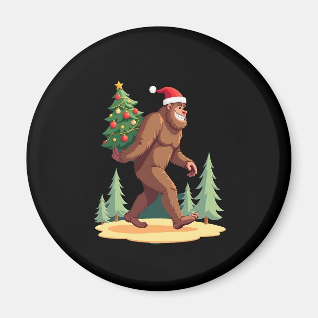Weihnachtsbaum-Weihnachtsmannmütze Magnet (Vorne)