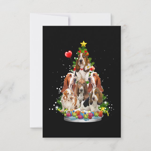 Weihnachtsbaum Weihnachtsmannmütze Xma RSVP Karte (Vorderseite)