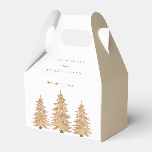 Weihnachtsbaum Weihnachtsschachtel Gold Weihnachte Geschenkschachtel (Vorderseite)