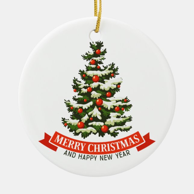 Weihnachtsbaum Weinkultur und Erde Keramikornament (Vorne)