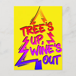 Weihnachtsbaum Weinliebhaber Postkarte