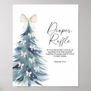 Weihnachtsbaum-Windel-Raffle-Poster Poster