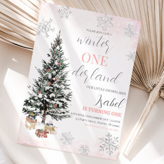 Weihnachtsbaum Winter Onderland Geburtstag Einladung