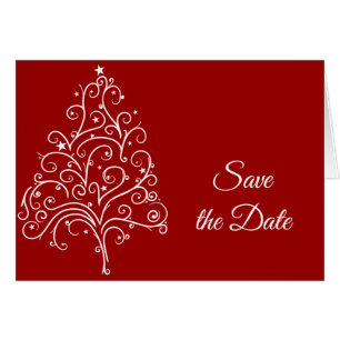 Weihnachtsbaum Winterhochzeit Save the Date