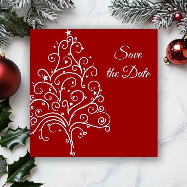 Weihnachtsbaum Winterhochzeit Save the Date (Von Creator hochgeladen)