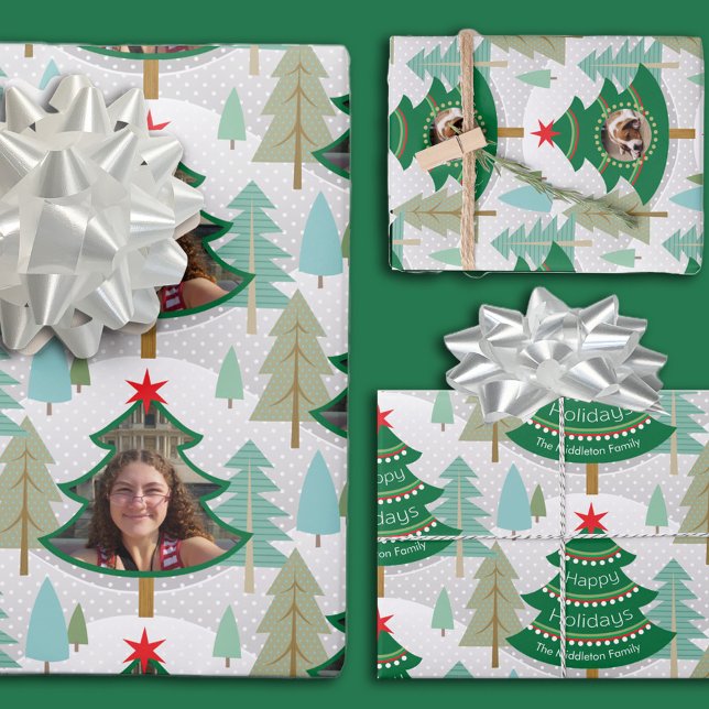 Weihnachtsbaum Woodland Foto Wrapping Paper Sheet Geschenkpapier Set (Von Creator hochgeladen)
