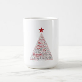 Weihnachtsbaum Word Art mit Red Star Verwandlungstasse