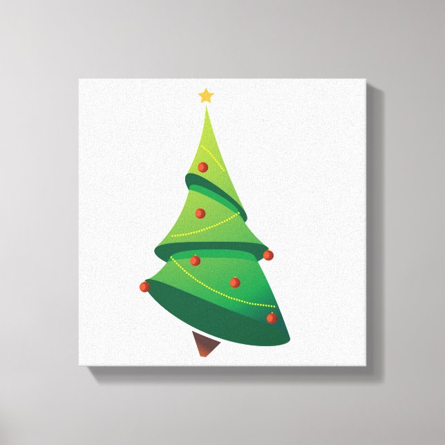 Weihnachtsbaum Wrapped Canvas Leinwanddruck (Vorderseite)