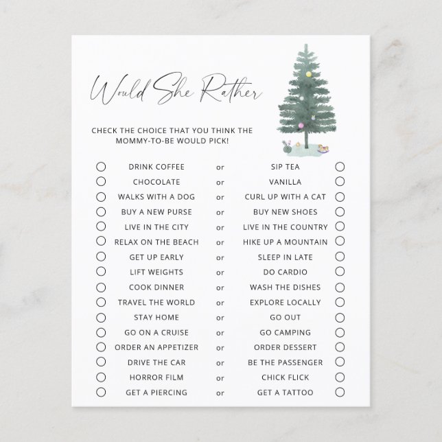 Weihnachtsbaum - Würde sie eher spielen (Vorderseite)