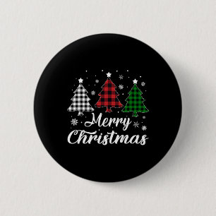 Weihnachtsbaum Xmas Buffalo Kariert Red White Gree Button