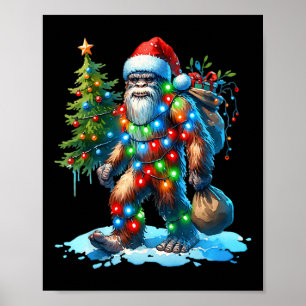 Weihnachtsbaum Xmas Sasquatch Poster