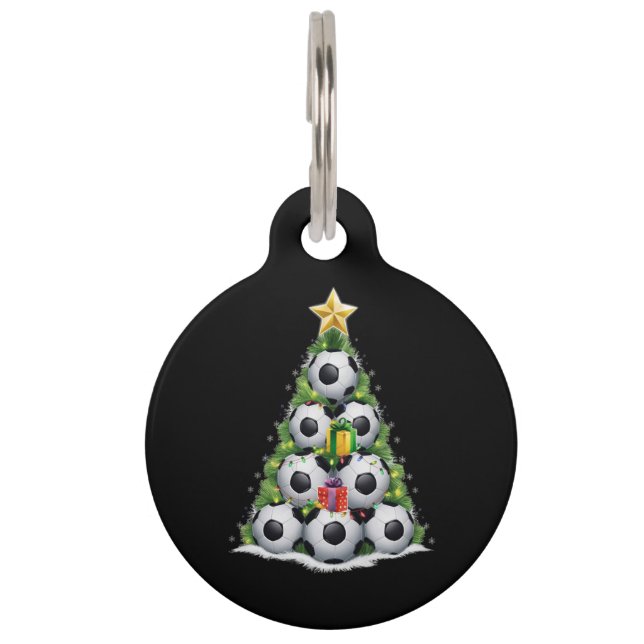Weihnachtsbaum Xmas Spielerjungen Haustiermarke (Vorderseite)
