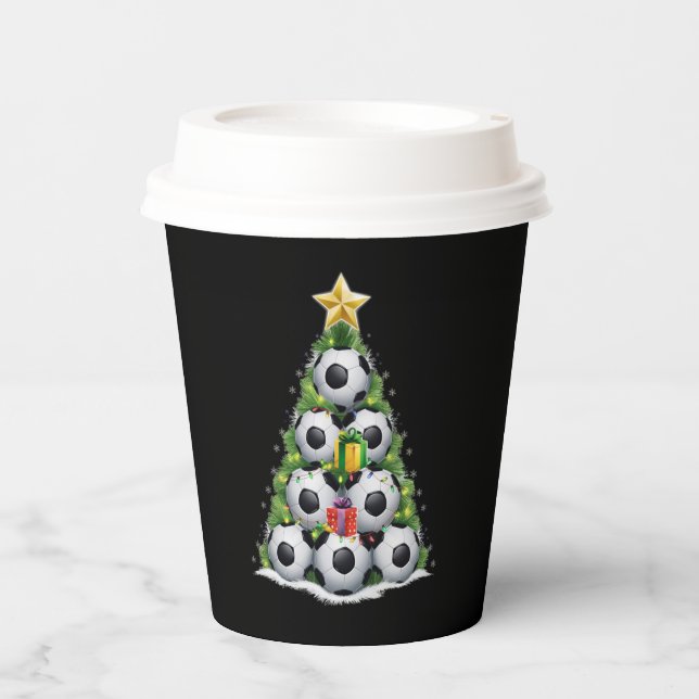 Weihnachtsbaum Xmas Spielerjungen Pappbecher (Vorderseite)