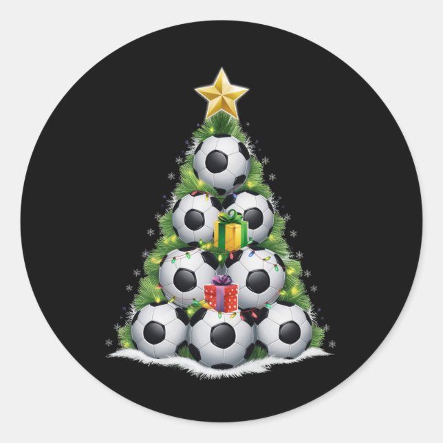 Weihnachtsbaum Xmas Spielerjungen Runder Aufkleber (Vorderseite)