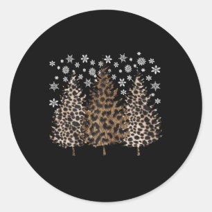 Weihnachtsbaum Xmas Weihnachtsschneeflocke Runder Aufkleber