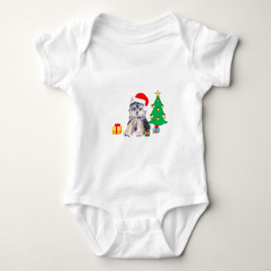 Weihnachtsbaum, Yorkshire-Welpe & Geschenke Baby Strampler