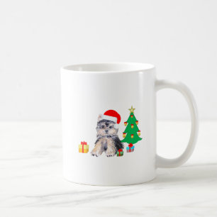 Weihnachtsbaum, Yorkshire Welpenhund & Geschenke Kaffeetasse