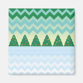 Weihnachtsbaum Zickzack Szene Magnet