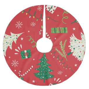 Weihnachtsbaum: Ziergestaltung. Polyester Weihnachtsbaumdecke