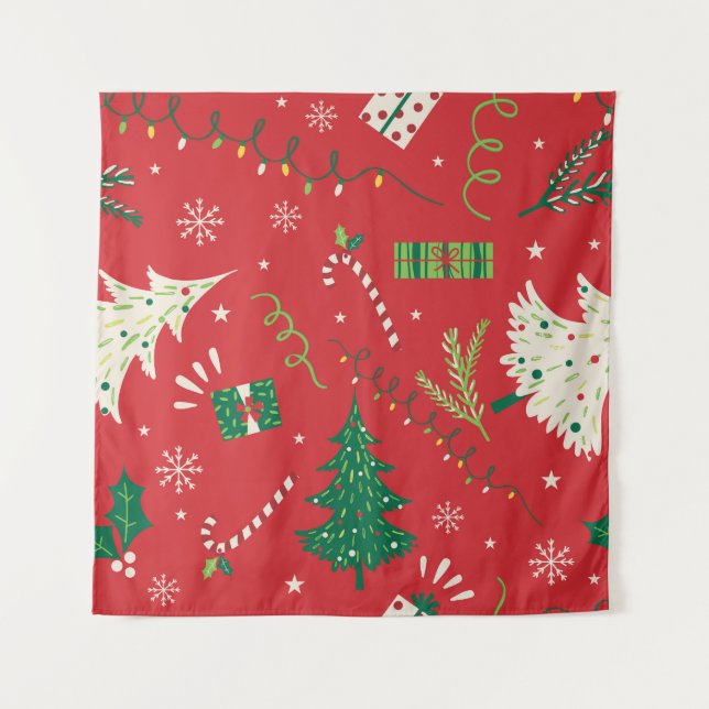 Weihnachtsbaum: Ziergestaltung. Wandteppich (Vorderseite)