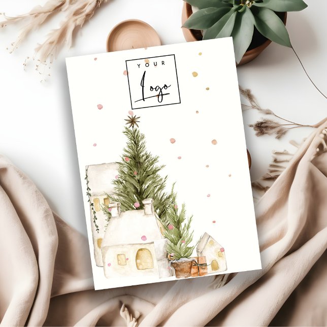 Weihnachtsbaum Zuhause Snow Logo Blank Jewelry Hol Visitenkarte (Von Creator hochgeladen)