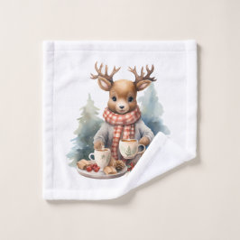 Weihnachtsbaum zur Darstellung rustikaler Waschtuc Waschlappen