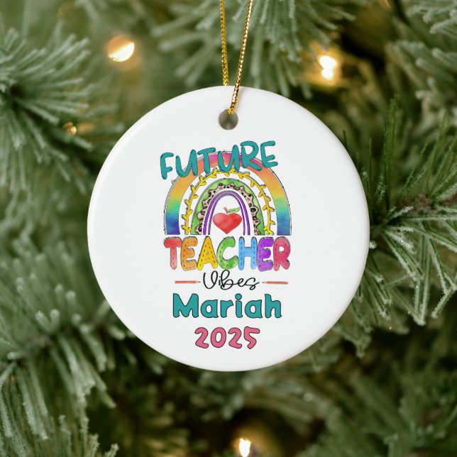 Weihnachtsbaumanhänger für zukünftige Lehrer Keramik Ornament (Baum)