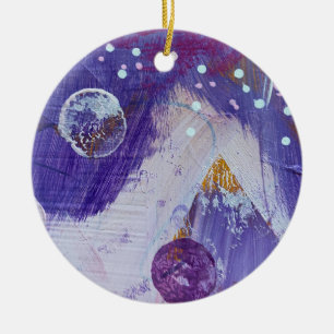 Weihnachtsbaumanhänger im Mondberg-Design Keramik Ornament
