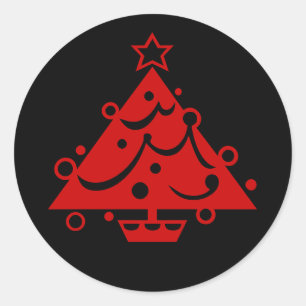 Weihnachtsbaumaufkleber Runder Aufkleber