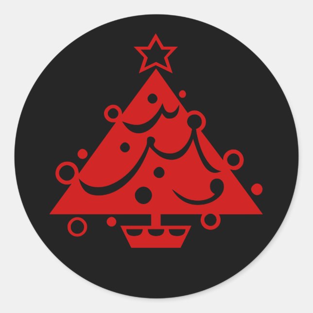 Weihnachtsbaumaufkleber Runder Aufkleber (Vorderseite)