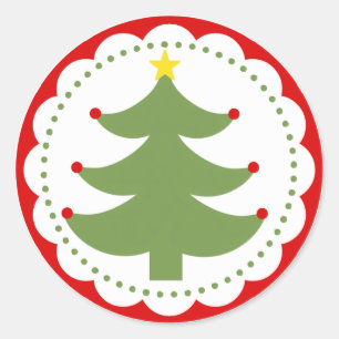 Weihnachtsbaumaufkleber Runder Aufkleber